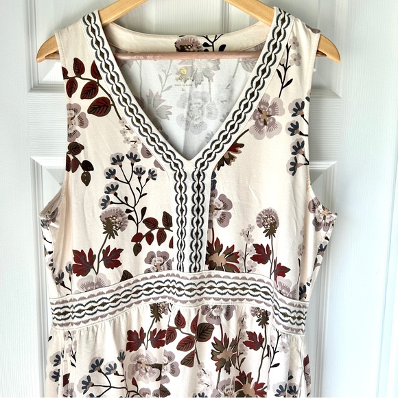 Spartina 449 Gabrielle Midi Dress Floral Vine XL - Picture 2 of 7